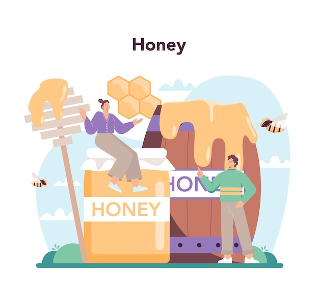 Hiver or beekeeper concept professional farmer gathering honey