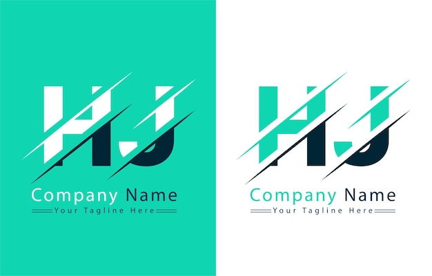 Vector hj letter logo vector design concept elements