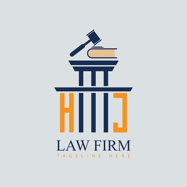 HJ Set of modern law firm justice logo design vector graphic template