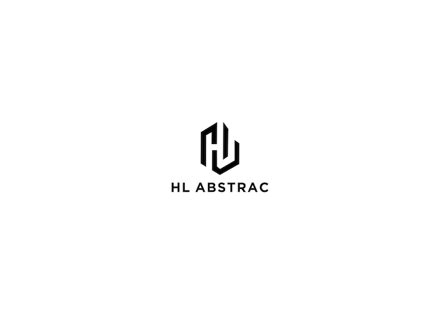 hl abstract logo design vector illustration 