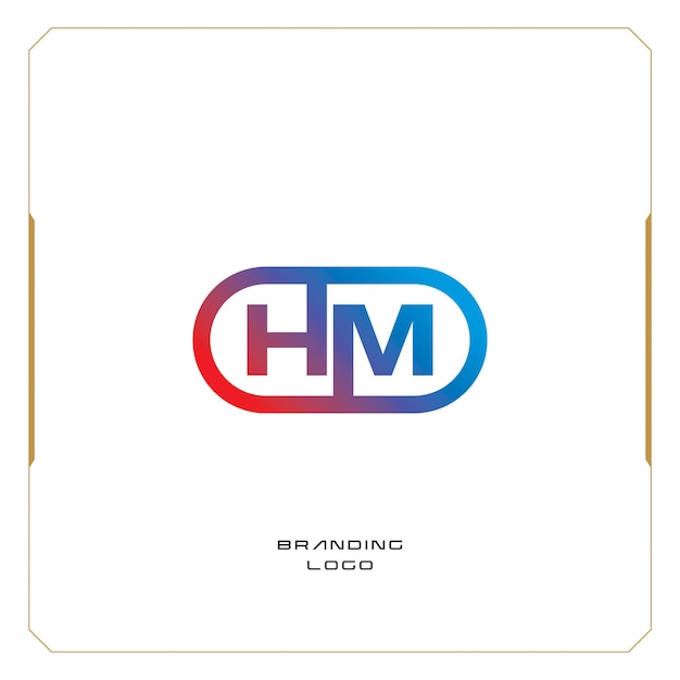 HM Letter H Combination Monogram Logo