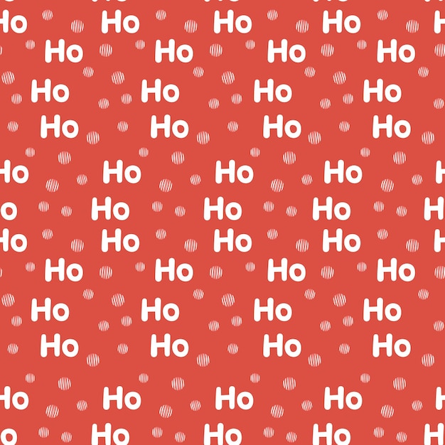 Ho ho ho christmas seamless pattern vector illustration