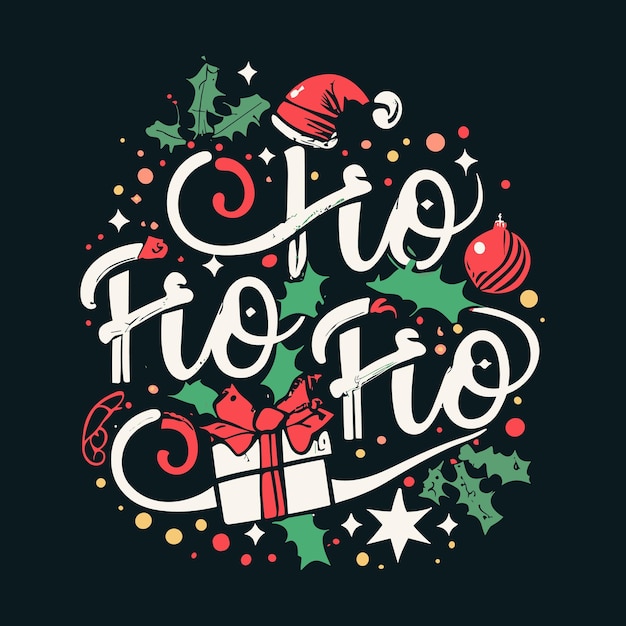 Ho Ho Ho Christmas TShirt Design