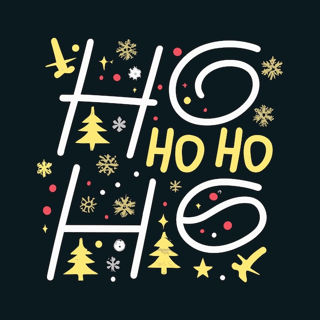 Ho Ho Ho Christmas TShirt Design