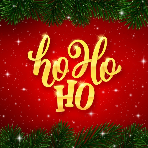 Ho-Ho-Ho text on card for Christmas holiday