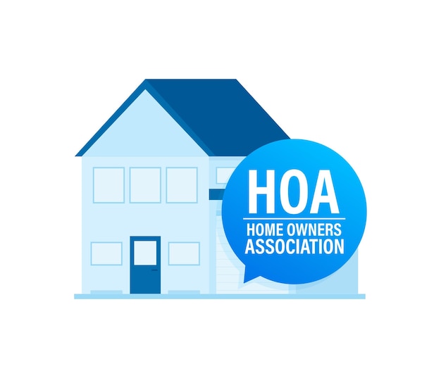 HOA home owners association House icon label Vector stock illustration