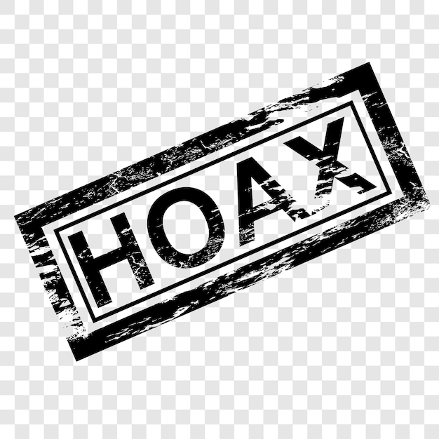 Hoax stamp black and black