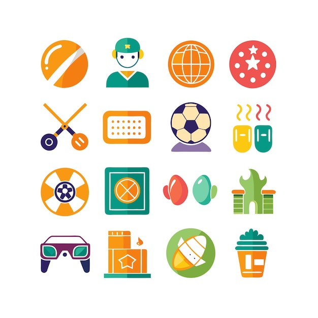 Hobbies and Interests Icon Set Collection for Documents Websites and Mobile Applications