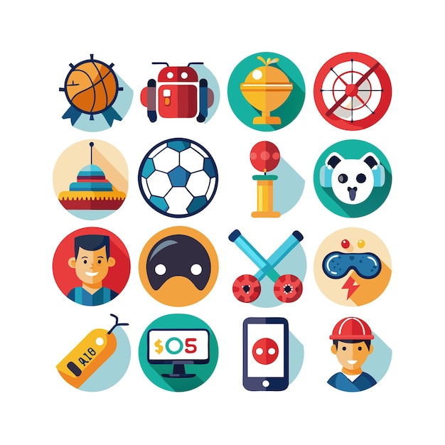 Hobbies and Interests Icon Set Collection for Documents Websites and Mobile Applications