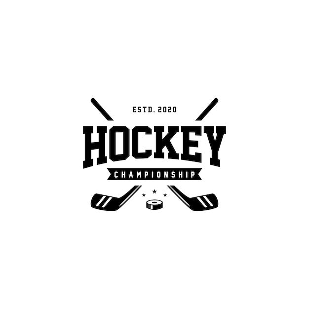 Hockey badge championship logo design  