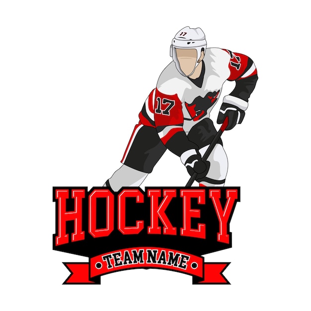 hockey logo badges sports with people