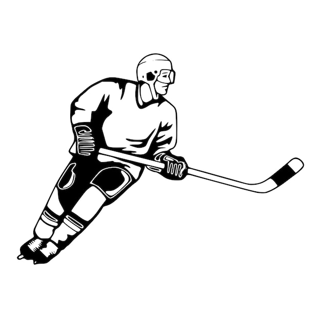 Hockey sport logo vector premium vector