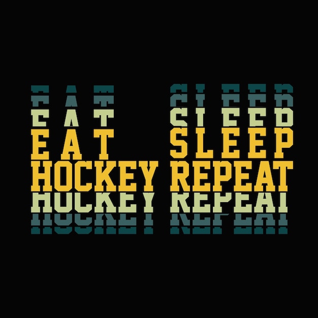 Hockey T-Shirt Design Vector