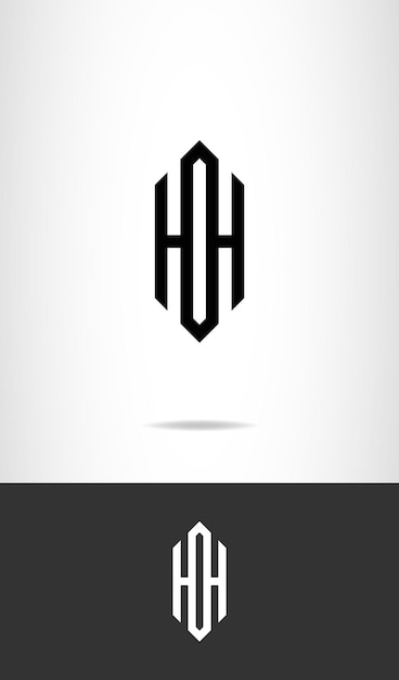 HOH Monogram Handmade Letter Logo Icon Design