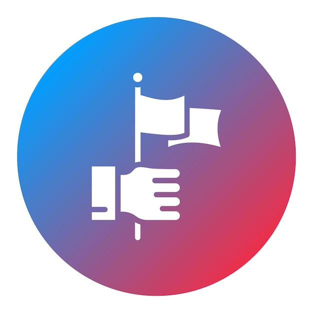 Holding Flag icon vector image Can be used for Achievements