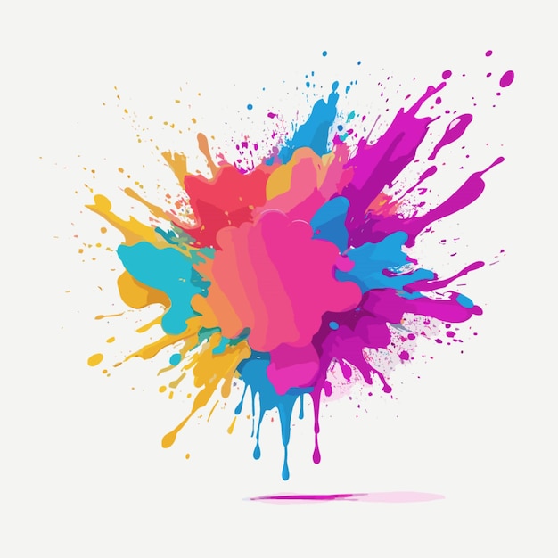 Holi color powder cartoon vector