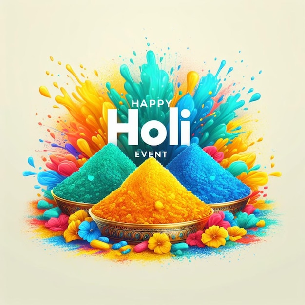 Holi Day Card with Indian Flag Theme Child Joy on Holi Day Card