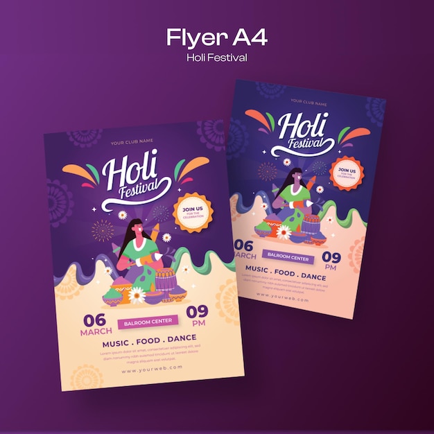 Holi Festival Flyer Template