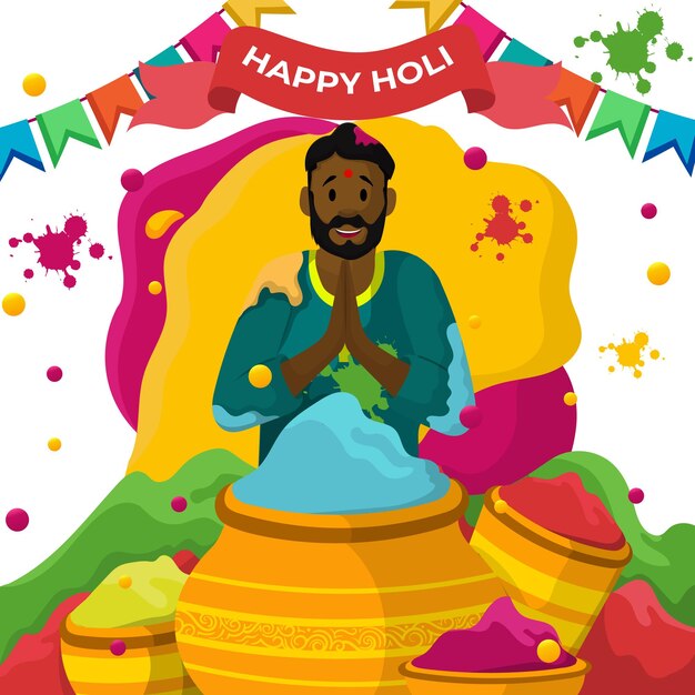 Holi Festival Illustration