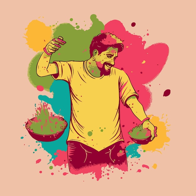 Holi festival vector illustration