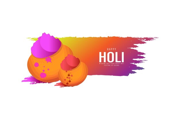 Holi Indian festival of colors creative banner template design