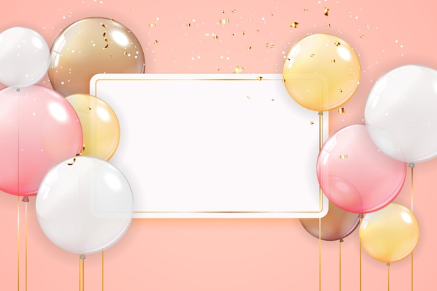 Holiday Background with Balloons