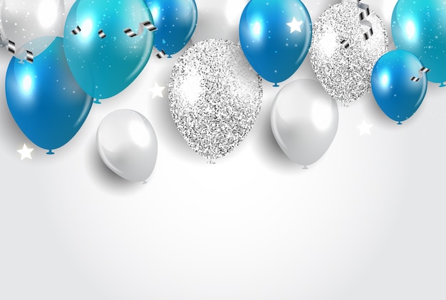 Holiday Background with Balloons. 