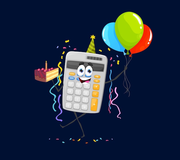 Holiday birthday celebration cartoon calculator