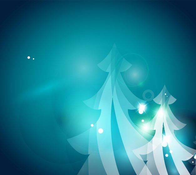 Vector holiday blue abstract background winter snowflakes christmas and new year design template