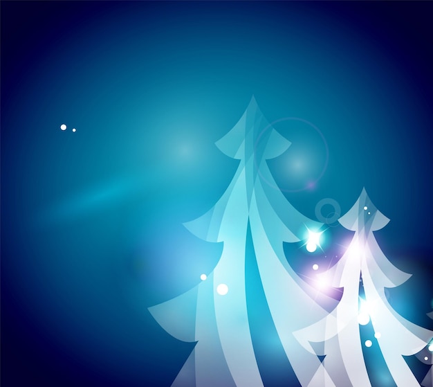 Holiday blue abstract background winter snowflakes Christmas and New Year design template