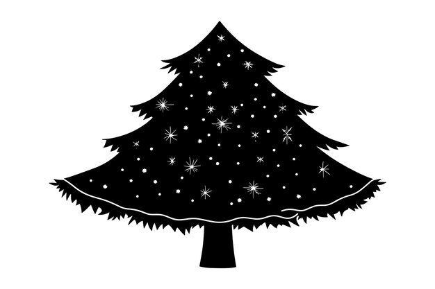 Holiday Christmas silhouette vector illustration