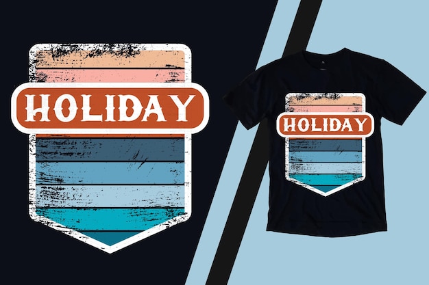 Holiday retro silhouette t shirt design