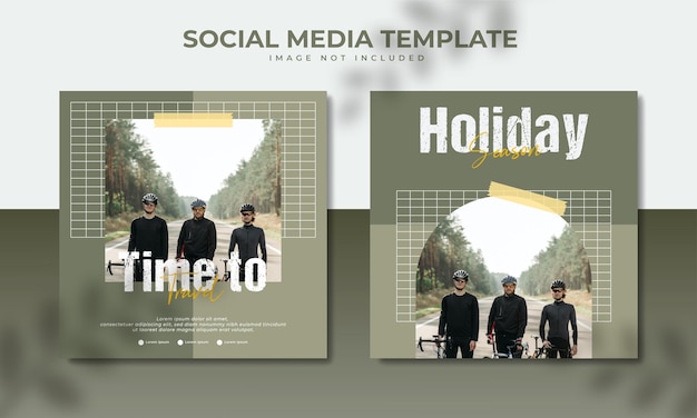 Holiday service social media post template