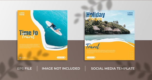 Holiday service social media post template