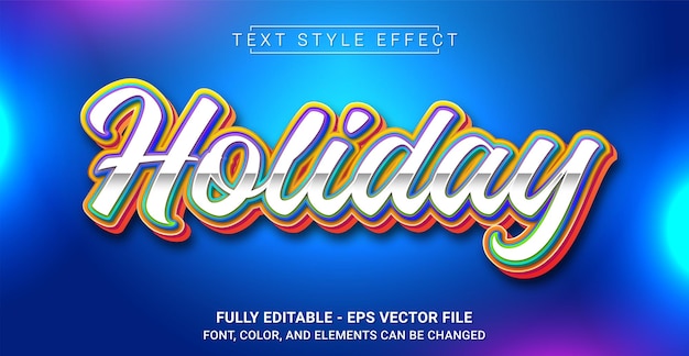 Holiday Text Style Effect Editable Graphic Text Template