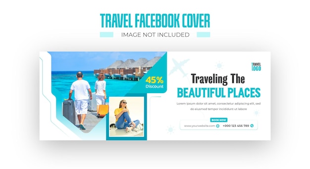 Holiday travel agency Facebook cover or social media tour vacations Facebook timeline design