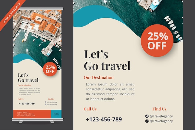 Holiday Travel Roll Up Banner Design