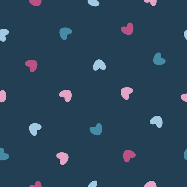 Holiday vector hearts seamless pattern