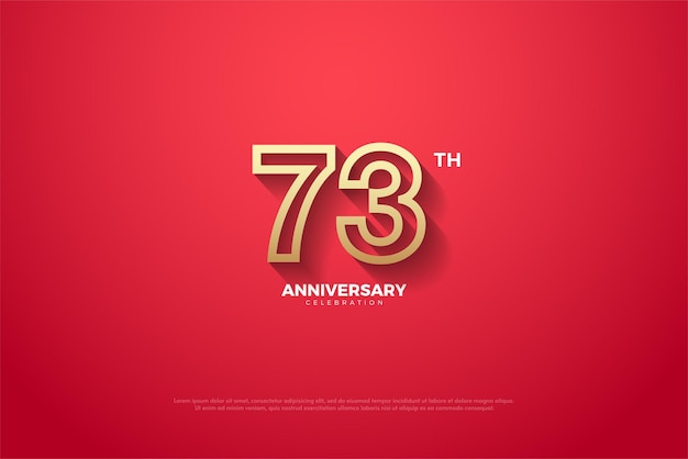 Hollowed out number illustration for 73rd anniversary celebration