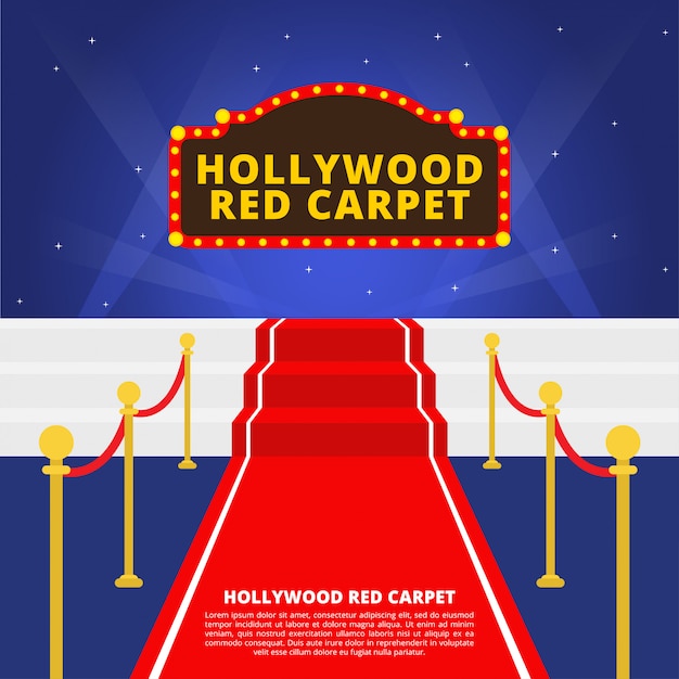 Hollywood Red Carpet Vector