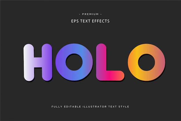 Holo colorful 3d ext effect