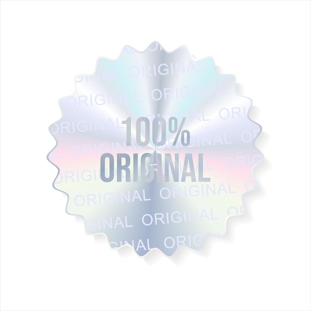 Hologram stickers or labels with holographic texture original product