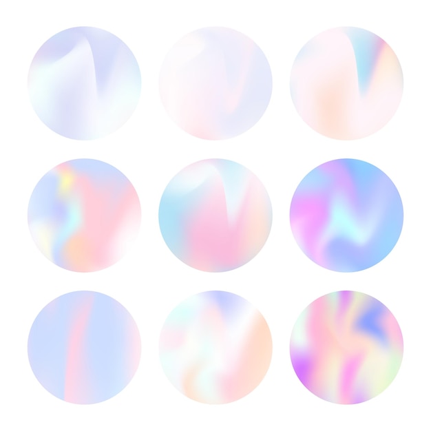 Holographic abstract backgrounds set