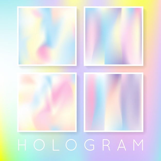 Holographic abstract backgrounds set