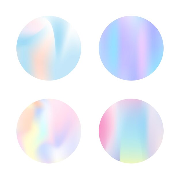 Holographic abstract backgrounds set