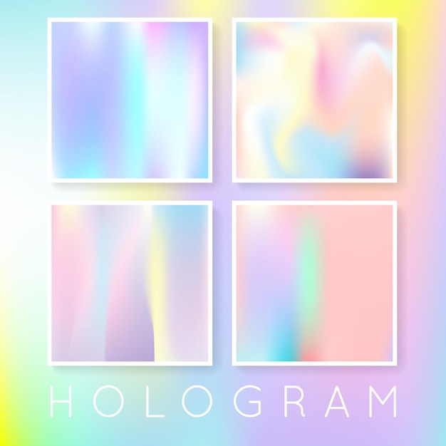 Holographic abstract backgrounds set