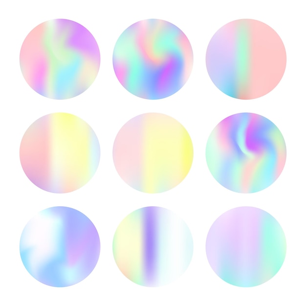 Holographic abstract backgrounds set