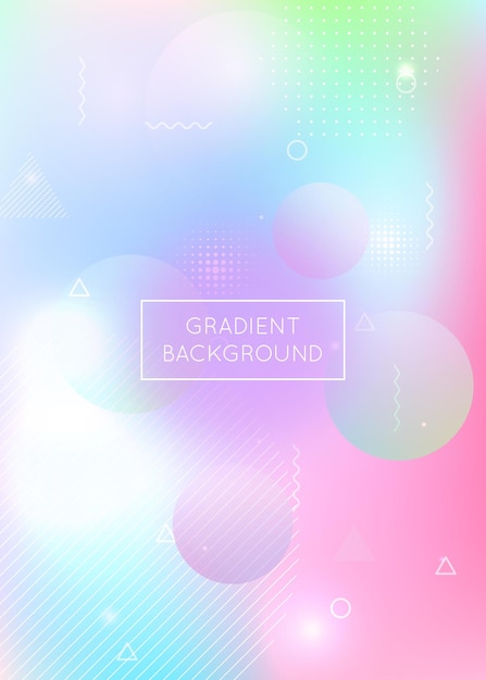 Holographic background with liquid shapes Dynamic bauhaus gradi