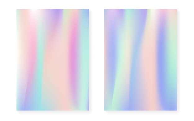 Holographic cover set with hologram gradient background