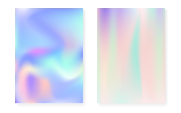 Holographic cover set with hologram gradient background